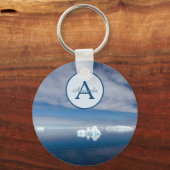 Iceberg Antarctica natuur met Monogram Sleutelhanger (Voorkant)