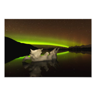 Iceberg Aurora Foto Afdruk
