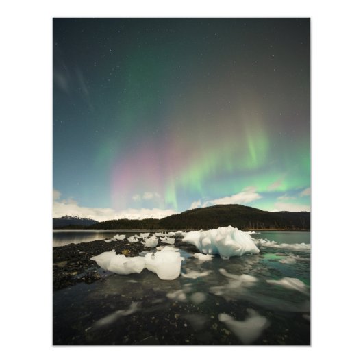 Iceberg Aurora Foto Afdruk (Voorkant)