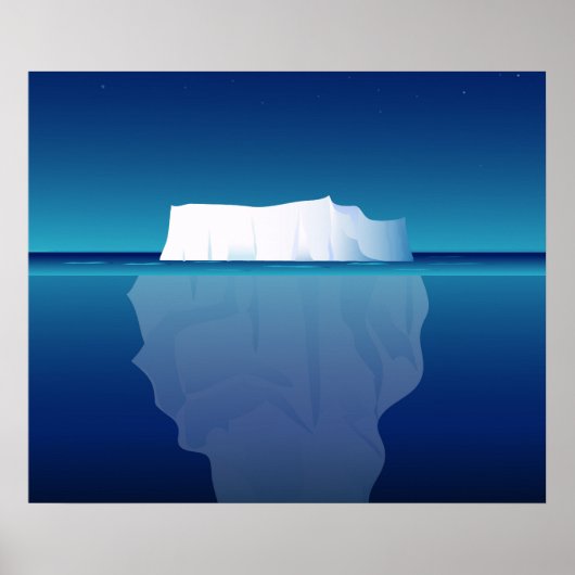 ICEBERG BIJ NACHT POSTER (Voorkant)