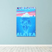 Iceberg Cross Section - Cordova, Alaska Canvas Afdruk (Insitu (Houten vloer))