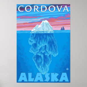 Iceberg Cross Section - Cordova, Alaska Poster