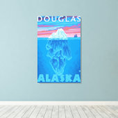 Iceberg Cross Section - Douglas, Alaska Canvas Afdruk (Insitu (Houten vloer))