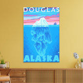 Iceberg Cross Section - Douglas, Alaska Canvas Afdruk (Insitu (Woonkamer))