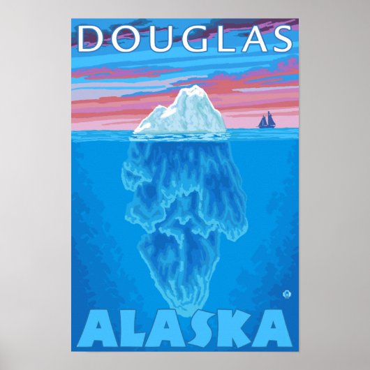 Iceberg Cross Section - Douglas, Alaska Poster (Voorkant)