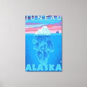 Iceberg Cross Section - Juneau, Alaska Canvas Afdruk