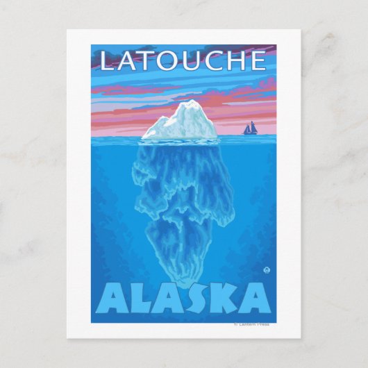 Iceberg Cross Section - Latouche, Alaska Briefkaart (Voorkant)