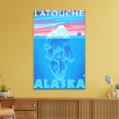 Iceberg Cross Section - Latouche, Alaska Canvas Afdruk (Insitu (Woonkamer))
