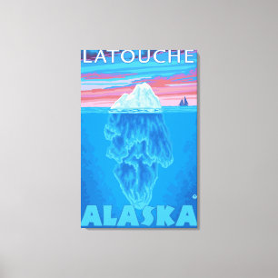 Iceberg Cross Section - Latouche, Alaska Canvas Afdruk