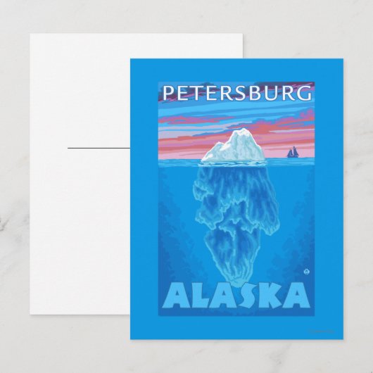 Iceberg Cross Section - Petersburg, Alaska Briefkaart (Voorkant / Achterkant)