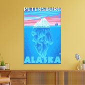 Iceberg Cross Section - Petersburg, Alaska Canvas Afdruk (Insitu (Woonkamer))