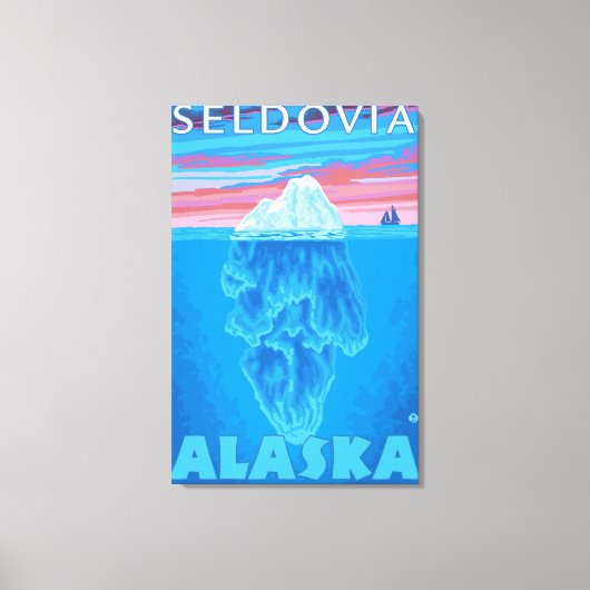 Iceberg Cross Section - Seldovia, Alaska Canvas Afdruk (Voorkant)