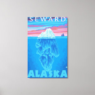 Iceberg Cross Section - Seward, Alaska Canvas Afdruk