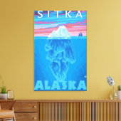 Iceberg Cross Section - Sitka, Alaska Canvas Afdruk (Insitu (Woonkamer))