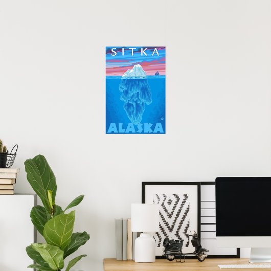 Iceberg Cross Section - Sitka, Alaska Poster (Thuiskantoor)
