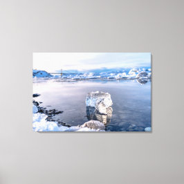 Iceberg Drijft naar het Zee Canvas Afdruk