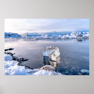 Iceberg Drijft naar het Zee Poster