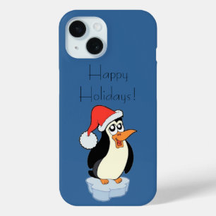 Iceberg Floating Penguin Prettige feestdagen iPhone 15 Case