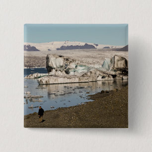 Iceberg-formaties Vierkante Button 5,1 Cm