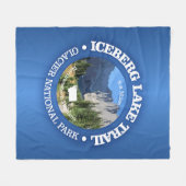 Iceberg Lake Trail (rood) Fleece Deken (Voorkant (Horizontaal))