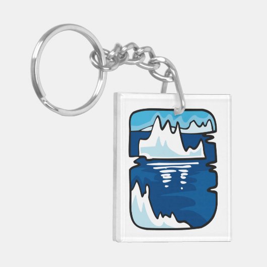Iceberg Landschap Sleutelhanger (Voorkant Links)