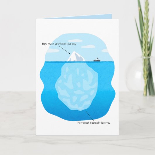 Iceberg Love Folded Greeting Card Kaart (Voorkant)