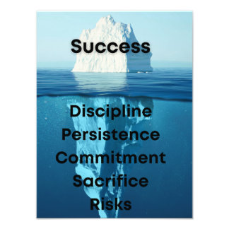 Iceberg, motivatie inspiratie foto afdruk
