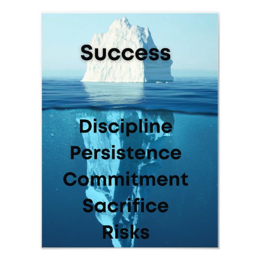 Iceberg, motivatie inspiratie foto afdruk (Voorkant)