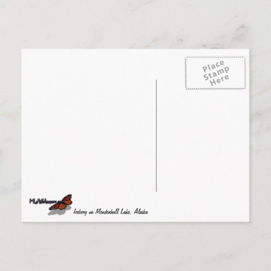 Iceberg op het meer van Mendenhall in Alaska Briefkaart (Achterkant)