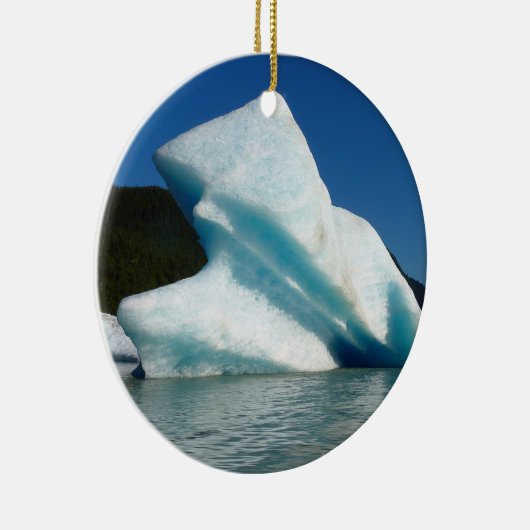 Iceberg op het meer van Mendenhall in Alaska Keramisch Ornament (Rechts)