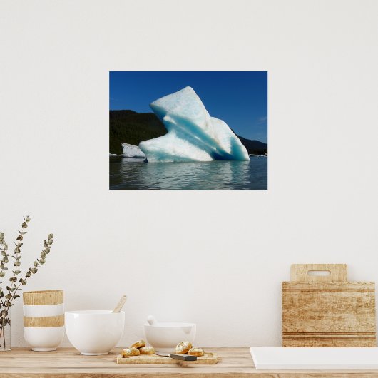 Iceberg op het meer van Mendenhall in Alaska Poster (Keuken)
