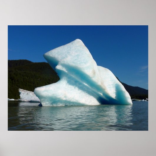 Iceberg op het meer van Mendenhall in Alaska Poster (Voorkant)