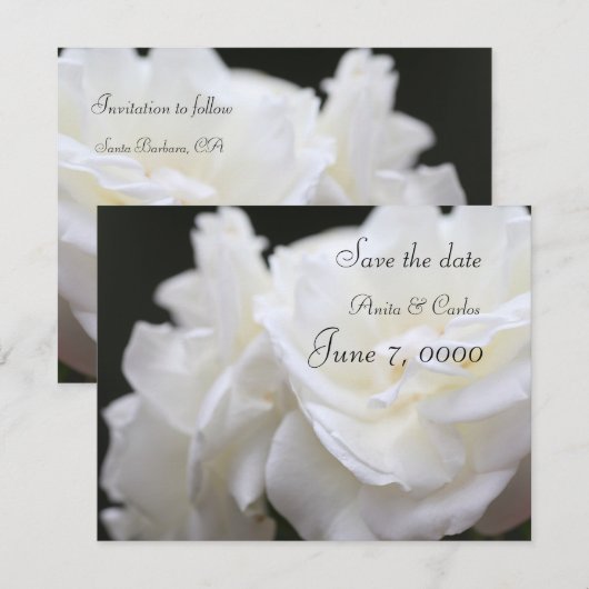 Iceberg roos save the date (Voorkant / Achterkant)