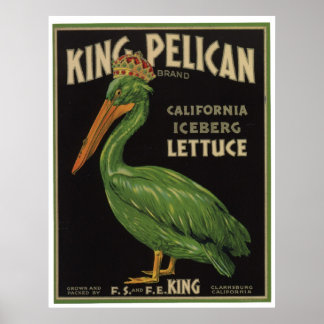 Iceberg-sla voor groenten Poster