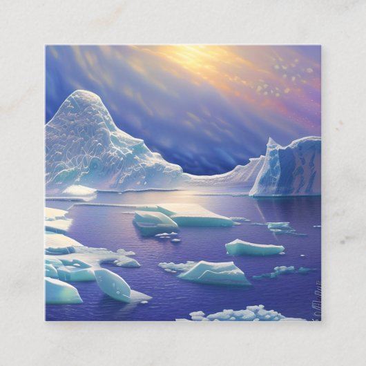 Iceberg Vierkante Visitekaartje (Voorkant)
