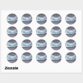 Icebergs, Antarctica Ronde Sticker (Vel)