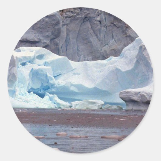 Icebergs, Antarctica Ronde Sticker (Voorkant)