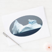 Icebergs in Newfoundland Ovale Sticker (Envelop)