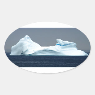 Icebergs in Newfoundland Ovale Sticker