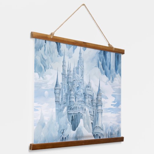 Icebound Fantasy Realm Winter Hangend Wandkleed (Gebogen)
