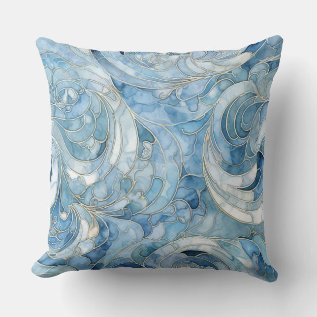 Icebound Fantasy Realm Winter Kussen (Voorkant)