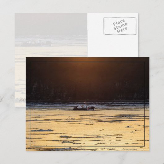 Icebreaker At Sunset Briefkaart (Voorkant / Achterkant)