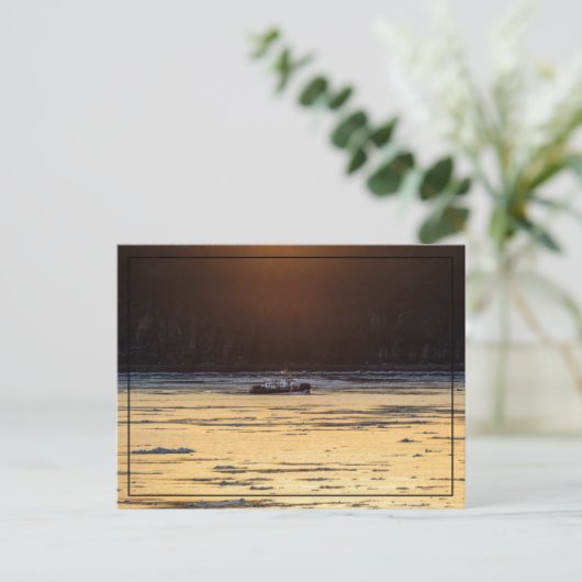 Icebreaker At Sunset Briefkaart (Staand voorkant)