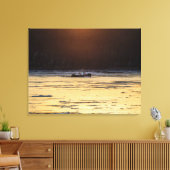 Icebreaker At Sunset Canvas Afdruk (Insitu (Woonkamer))
