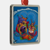 Icecapaws Holiday Orname van Ron Burns Metalen Ornament (Rechts)