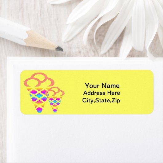 Icecream-adreslabels Etiket (Insitu)