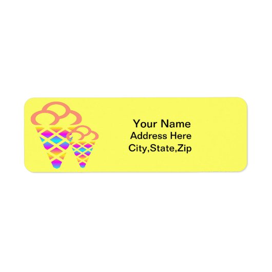 Icecream-adreslabels Etiket (Voorkant)