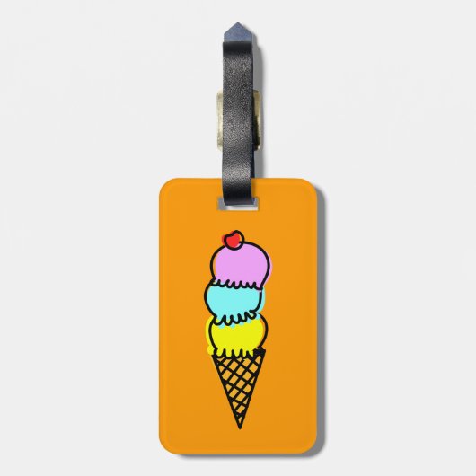 Icecream Bagagelabel (Achterkant verticaal)