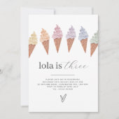 Icecream Birthday Invitation Kaart (Voorkant)