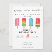 Icecream Birthday Uitnodiging Pop over meer dan (Voorkant)